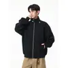 Jaqueta Masculina Americana Pesada Desconstruída com Gola Alta Nova Outono/Inverno 2026 - Top Tendência Masculino de Algodão Premium 400G