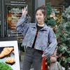 Versão foto real casaco curto jeans estilo Hong Kong menina estranha jaqueta jeans feminina estilo coreano moda
