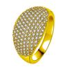 Calemei Anillo de Arco Circular de Diamantes Completos Más Vendido Anillo de Estrella Aliento de Bebé de Lujo Anillo de Compromiso de Circonio de Diamantes Completos con Forma de Concha