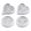 Punto de fábrica diy gota de cristal goma soporte para velas de aromaterapia redondo amor redondo molde de silicona para portavelas