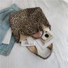 2024 leopardo imprimir saco saco de lona mulheres novo estilo coreano saco de ombro saco crossbody grande capacidade saco de compras casuais