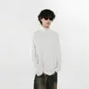 Camiseta base de veludo dupla face com gola alta para homens e mulheres, outono e inverno, suéter retrô, camiseta de manga longa de cor sólida com forro de fleece pesado
