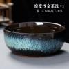 Bule Xishi de cerâmica com esmalte de forno e areia dourada, conjunto de chá Kung Fu para uso doméstico, tigela com três tampas, estilo chinês, produto único