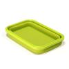 Caixa de Almoço Dobrável de Silicone Portátil Conveniente Caixa de Almoço de Quatro Peças Micro-ondas Forno Conservação de Frescor Silicone de Grau Alimentício Caixa de Almoço