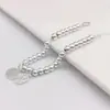 Pulsera de Moda Estilo Nuevo de Paz y Bendición para Mujer, Pulsera Exquisita de Plata de Nicho de Lujo Ligero, Pulsera para Mejor Amiga, Pulsera de Cuentas