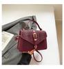 Bolso de Moda con Patrón de Escamas de Pescado para Mujer 2026 Nuevo Estilo Coreano Casual Versátil Bolso de Hombro Cruzado Bolso Cuadrado Pequeño