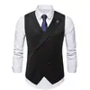 Nuevo Chaleco de Traje Británico para Hombre Primavera 2025 Chaleco de Doble Botonadura para Novio Boda Padrino