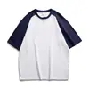 Camiseta Rampo Personalizada 240g Algodón Puro Manga Raglán con Imágenes y Muestras para Procesamiento de Pequeños Lotes de Camisas Culturales, Uniformes de Grupo y Uniformes de Clase