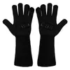 Guantes protectores de silicona para barbacoa y horno microondas, alta temperatura 800 grados, anti quemaduras, aislamiento térmico, antideslizantes, a prueba de fuego