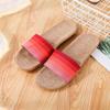 Pantuflas de Lino Verano para Mujer Uso en Casa para Hombre Silenciosas Yoga Pantuflas de Interior Cómodas Antideslizantes Resistentes al Desgaste Pareja Pantuflas de Lino