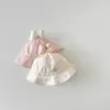 Sombrero de Bebé Qiunan 2026 Primavera Nuevo Estilo Ins Dibujo Animado Conejo Sombrero de Pescador para Niños y Niñas Sombrero de Cubo de Princesa para Bebé