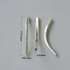 Tailandia Chiang Mai Tubo Curvo de Plata Hecho a Mano Tubo Delgado Liso Tubo Pequeño Tallado Pulsera Collar Joyería de Plata DIY Accesorios