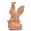 Piezas de Mano de Madera de Durazno Feicheng, Piezas de Mano de Juguete, Adornos para Puestos Callejeros, Adornos Lindos del Zodiaco, Piezas de Mano Creativas Finamente Talladas
