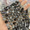 Estrella de seis puntas de 10 mm pastel redondo piedra natural cuentas sueltas semiacabadas corte duro redondo accesorios al por mayor para collar pulsera DIY