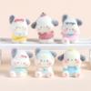 Gatinho Flocado Tridimensional, Cachorrinho, Pequeno Animal Resina Peças Fofas Acessórios DIY Criativos Enfeites Pequenos de Mesa/Carro