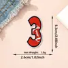 Parches de Tela de Colores Rojos con 26 Letras del Alfabeto Inglés y Números, Estilo Béisbol Americano, Parches Decorativos para Planchar DIY