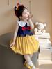 Estilo Coreano Muñeca de Celebridad de Internet para Niñas Cuello de Muñeca Vestido Blancanieves Verano 2026 Nuevo Modelo Atuendo de Presentación para el Día del Niño Ropa Infantil de Moda