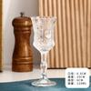Copa de vino de ambiente retro con relieve de diamante, copa de cristal, copa de champán, copa de jugo