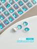 Acessórios para unhas Blue Elf fundo pontiagudo Diamante super brilhante lago borboleta azul borboleta em forma de coração diamante acessórios para unhas atacado