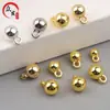 Colgante Redondo Esférico de Cobre Chapado en Oro de 18 Quilates con Cadena de Cola de Gota Colgante Accesorios para Joyería Hecha a Mano DIY