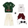Ropa de moda hip-hop para niños ropa de práctica hiphop para niños verano niños hip-hop americano manga corta ropa para actuación del 1 de junio