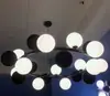 Luminária de Teto Redonda Globo Design Nórdico, Atmosférica de Alto Padrão para Quarto Principal, Escritório, Sala de Jantar, Sala de Estar, Lustre Feijão Mágico