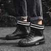 Botas de lluvia engrosadas para mujer, suela blanda, estilo coreano, transpirables, impermeables, resistentes al desgaste y a los olores, zapatos de goma, botas de lluvia de moda para adultos de media pantorrilla para hombre, para invierno