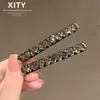 Pinza para el cabello de pedrería de lujo ligero, versátil, para la parte posterior de la cabeza, mechones sueltos, pinza recta, flequillo con trabajo pesado, mechones sueltos, pinza lateral, accesorios