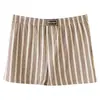 Pantalones cortos de verano transpirables para hombre, de rayas, corte holgado, talla grande, versátiles y cómodos, tipo bóxer