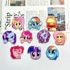 Parche acrílico de poni de dibujos animados para hacer uno mismo, horquilla, accesorio para el cabello, broche, insignia, funda para teléfono móvil