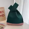 Ins Celebridade da Internet Nova Bolsa de Tricô Estilo Animal Fofo Bolsa Colete Bolsa Feminina Estilo Japonês e Coreano Versátil Bolsa de Tricô para Exterior