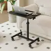 Mesa Lateral Transfronteriza Sala de Estar Antigua Móvil Mesa de Café Pequeña con Ruedas Mesa de Noche Mesa Lateral para Sofá Mesa para Laptop de Cama