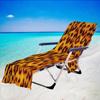 Nueva funda de microfibra para silla de playa, toalla reclinable, bolsa de toalla de playa, impresión digital 3D, serie leopardo, funda para silla