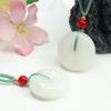 Colgante Personalizado de Jade Blanco Hetian Hebilla de Seguridad Joyería de Jade Transmisión en Vivo Dropshipping S2051423