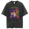 2025 Nuevo Modelo Comercio Exterior Marca Independiente Holgada y Cómoda Retro Y2K Anime Unisex Camiseta Lavada Adulto Camiseta Corta