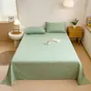 Sábana de tela gruesa a cuadros a rayas, juego de tres piezas para dormitorio de estudiantes, individual o doble, funda de almohada de tela gruesa vieja