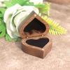 Caja para anillos de nogal negro con amor grabado, madera maciza, para propuesta, para par de anillos, caja de regalo, joyero, empaque para joyas, para mujer