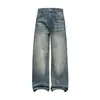 Jeans Lavados Vintage Estilo Americano para Hombre, Nueva Colección Primavera/Verano, Pantalones Casuales Holgados Rectos de Pierna Ancha Caídos hasta el Suelo