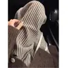 Calça de Sarja Larga Listrada Vertical Cor Café Estilo Coreano Outono e Inverno para Mulheres Moda 2025 Casual Retrô de Cintura Alta Reta