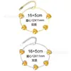 Transmissão ao Vivo Transfronteiriça Mais Vendido Pulseira Moda Cinco Flores Coração Dupla Face Formato Coração Madrepérola Ouro 18K Aço Inoxidável Simples e Versátil