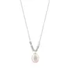 Collar de Plata Quebrada con Perla Única Estilo Coreano, Femenino, Estilo Lujo Ligero, Diseño de Nicho de Gama Alta, Cadena Geométrica para Clavícula
