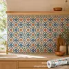 Impressão UV Adesivos de parede coloridos Azulejos florais geométricos Decoração de rodapé Impressão personalizada atacado