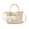 Yuezi 2026 Verão Nova Moda Bolinhas Quadrado Pequeno Bolsa Grande Capacidade High-End Comutador Ombro Transversal Bolsa para Mulheres