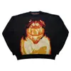 Novo Suéter de Tricô Street Style Dark Y2K Unissex Gótico Outono Harajuku Ins Pulôver 2025