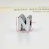 Plata Galvanizada 26 Casual Tres Dimensiones Letra Accesorios Joyería Letra Número con Cuentas Hecho a Mano DIY Hebilla de Zapato Accesorios