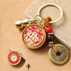 Llavero de Moneda de los Cinco Emperadores de Latón con Zodiaco y Bendición del Oficial Celestial, Colgante para Llave Giratorio de Bendición del Oficial Celestial de Cobre de Imitación, Más Vendido en Atracciones Turísticas
