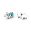 Brincos Irregulares de Titânio F136 em Forma de Gota com Cravação de Zircônia, Joias para Piercing de Liga de Titânio G23, Tarraxas de Orelha