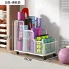 Cesta de Almacenamiento para Esterilla de Yoga, Estante de Almacenamiento para Equipo de Fitness en Casa con Ruedas, Estante de Almacenamiento tipo Sandwich para Baloncesto y Bádminton