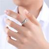 Anillo Twill Flash Sand para Hombre Anillo de Moda para Hombre Abertura Möbius Personalizado Hip-Hop