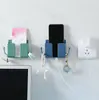 Suporte de carregamento de telefone de parede, instalação sem furos, adequado para paredes de quarto, cabeceira, TV e controle remoto de ar condicionado, caixa de armazenamento de telefone